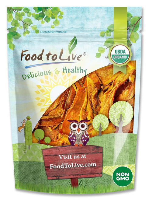 Food to Live Organic Dried Mango Strips, 3 Pounds Non-GMO, Unsulphured, Unsweetened
