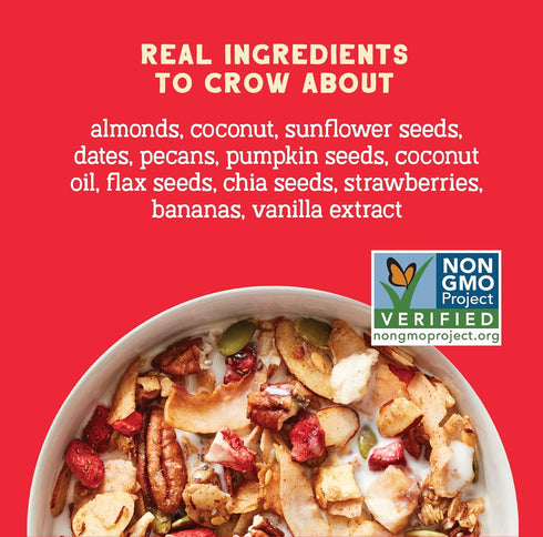 20 Oz (Pack 3), 5g 5g Seven Sundays Nut Granola Cereal, Rise & Shine Strawberry Banana Nut, of Grain & Gluten Free