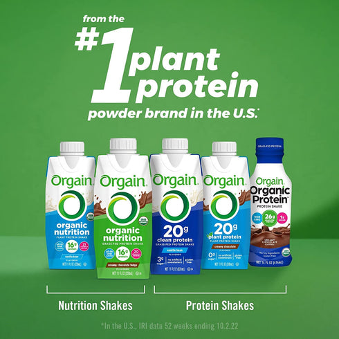 Orgain Clean Protein Shake, Grass Fed Dairy, Vanilla Bean - 20g Whey High Protein, 11 Fl Oz (Pack of 4)