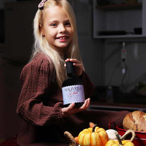 300+ 16.8 oz. Solivera Mini Verde Extra Virgin Olive Oil Cold Pressed, High Polyphenols, Baby-Friendly Blend, Smooth