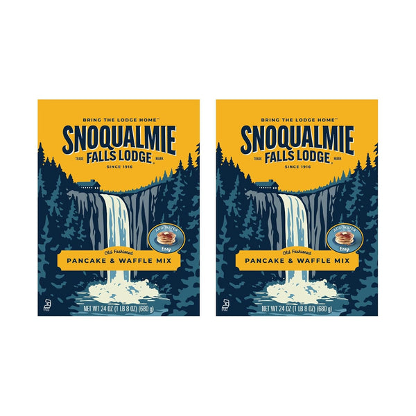 Snoqualmie Falls Lodge Old Fashioned Pancake & Waffle Mix, 24 OZ (Pack
