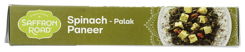 Frozen 10 Saffron Road Spinach Palak Paneer Seed Oil Free, No Artificial Ingredients, Gluten-Free, Vegetarian Ounce