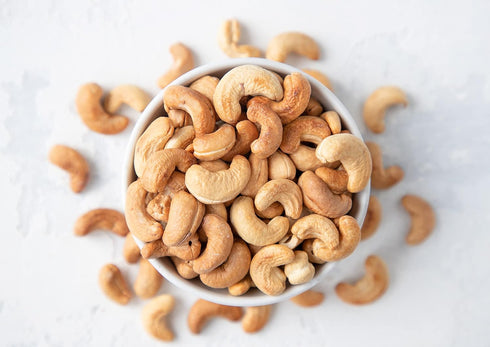 1 Food to Live Dry Roasted Whole Cashews with Himalayan Salt, Pound Oven Roasted Lightly Salted Fancy Nuts, No Oil