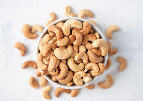 4 Food to Live Dry Roasted Whole Cashews with Himalayan Salt, Pounds Oven Roasted Lightly Salted Fancy Nuts, No Oil