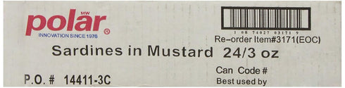 3-Ounce (Pack 24) MW Polar Sardines, Mustard