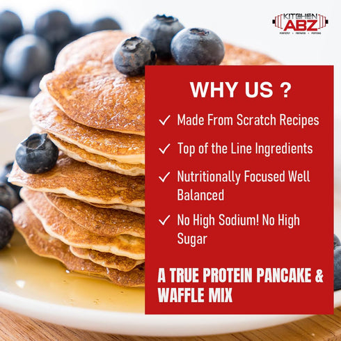 13.08 Oz Blueberry Cobbler Super Cakes, High Protein Pancake Mix, Healthy Protein Pancakes for a Nutritious Breakfast