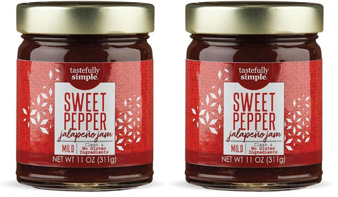 Tastefully Simple Sweet Pepper Jalapeno Jam, 11 Ounce (Pack of 2)