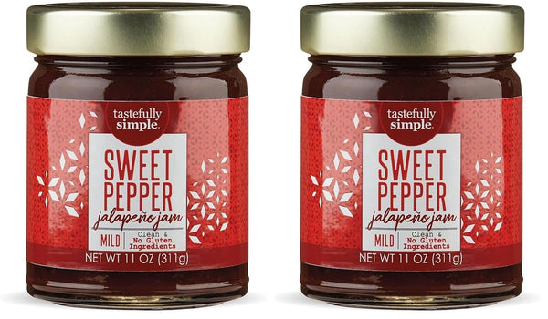 Tastefully Simple Sweet Pepper Jalapeno Jam, 11 Ounce (Pack of 2)