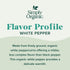 2.86-Ounce Simply Organic White Pepper, Jar, Lightly Flavor Sauces, Fish, Chicken & Potato Dishes, Milder Earthy Flavor