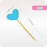 Cupcake Toppers 30Pcs Set, GUCUJI Funny Blue Heart DIY Glitter Mini Birthday Cake Decorations for Party