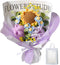 CarpNettore Crochet Flower Bouquet, Hand Knitted Flower Gift, Blessing for Wife, Purple