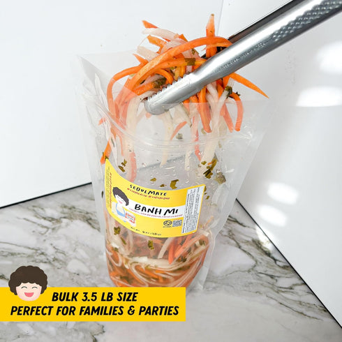 Seoulmate 3.5 lb, Banh Mi Pickle Sweet & Tangy Pickled Carrots and Daikon Radish, Authentic Vietnamese-Style Pickles