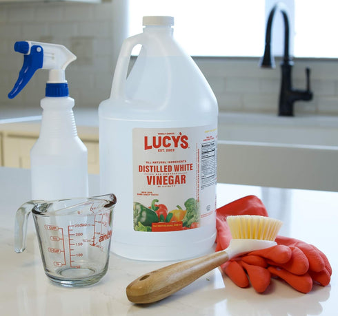 1 128oz. (Pack 2) Lucy's Family Owned - Natural Distilled White Vinegar, Gallon