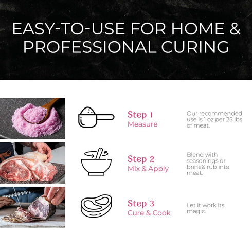 Crave Seasonings #1 2.5 LB #1- Crave Pink Curing Salt JUMBO XL Bag - Prague Powder, Instacure Made in USA, Premium Cure