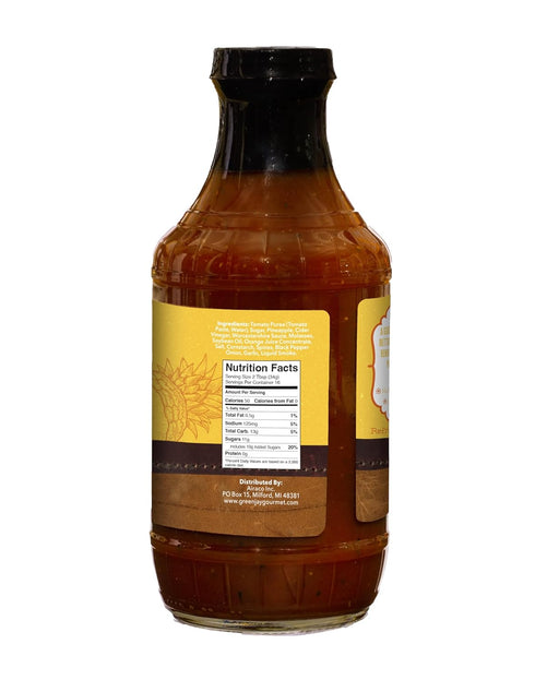 2 19 Green Jay Gourmet BBQ Sauce - Hawaiian Pineapple - All-Natural Barbecue Sauce with Apples, Gourmet Spices, Tomato