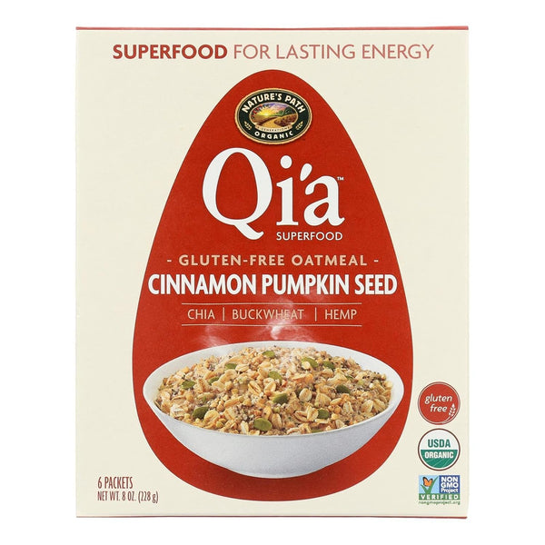Nature's Path Qia Cinnamon Pumpkin Seed Oatmeal, 8 Ounce (Pack of 6)