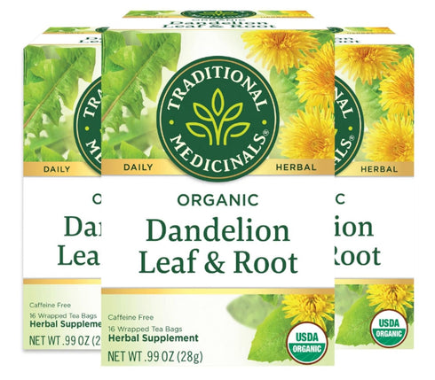 Traditional Medicinals Organic Dandelion Leaf & Root Herbal Tea, Supports Kidney Function