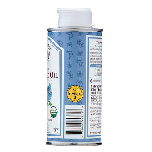La Tourangelle Organic Flaxseed Oil - Essential Omega-3 for Heart Health, Vegan, Non-GMO, 8.45 Fl Oz