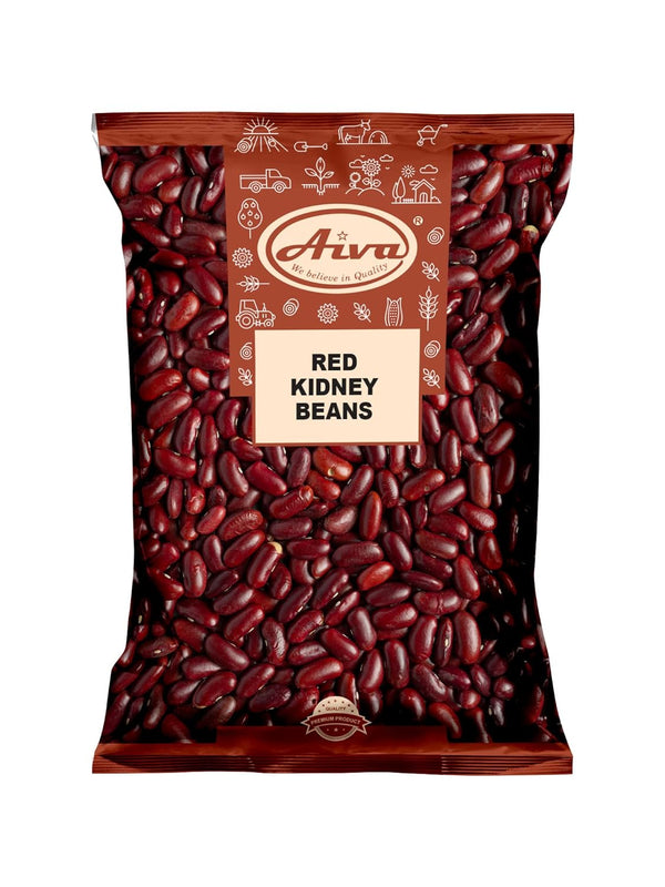 Aiva Dark Red Kidney Beans (4 LB) Premium Dried Beans for Soups,
