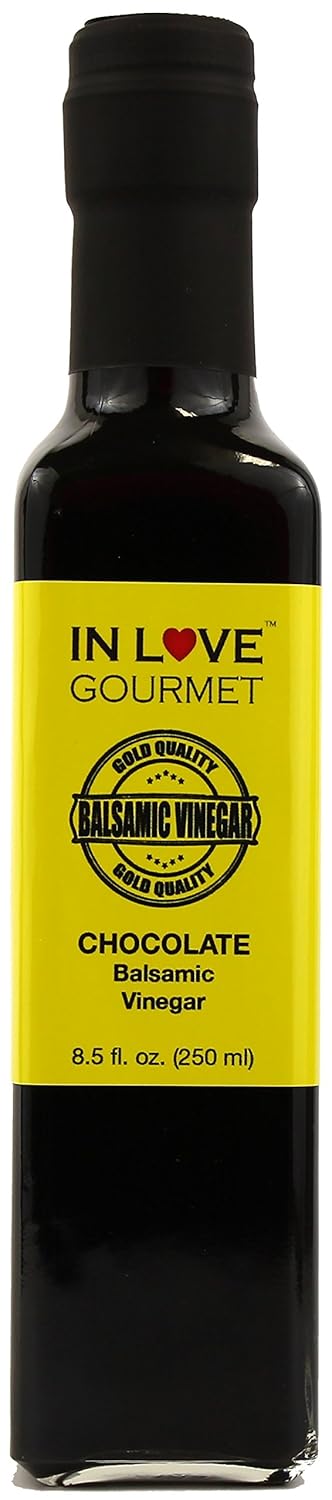 In Love Gourmet Chocolate Balsamic Vinegar 250ML/8.5oz Great on Strawberries and Fruit