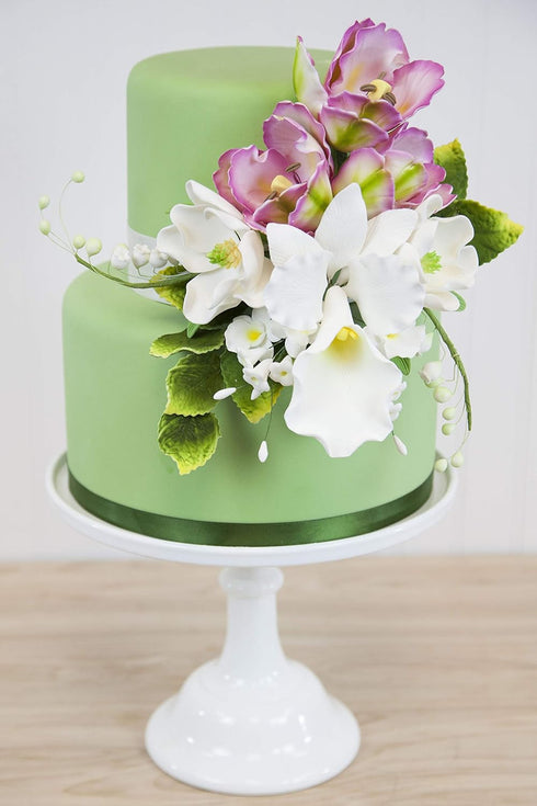 3 Count Global Sugar Art Magnolia Blossom Sugar Cake Flowers, White, Large, by Chef Alan Tetreault