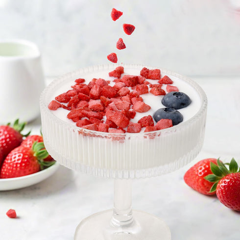 Ternio -8.8oz/250g 8 8mm 100% Premium Freeze Dried Strawberries - Large Pieces * - Natural Fruit - Healthy Freeze Dried