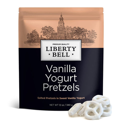 Vanilla Yogurt Covered Pretzels Snack, Salty Mini Pretzels Dipped in Sweet Vanilla