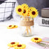 60 Pieces Sunflower Cupcake Toppers, Yellow Flower Cake Picks for Wedding Party Supplies