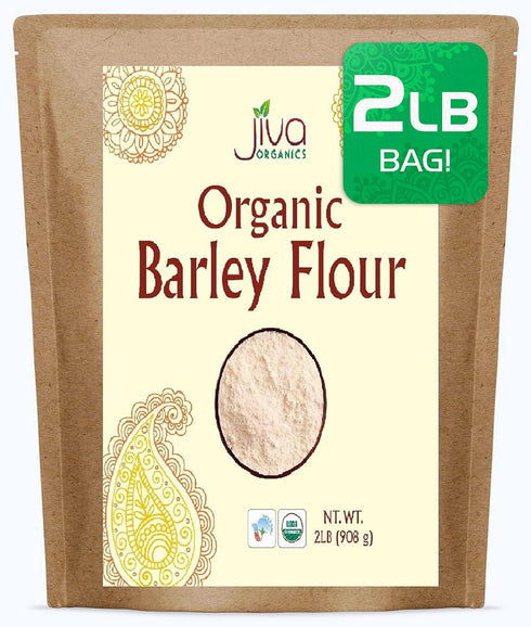 Jiva Organic Barley Flour 2 Pound - All Natural & Raw -