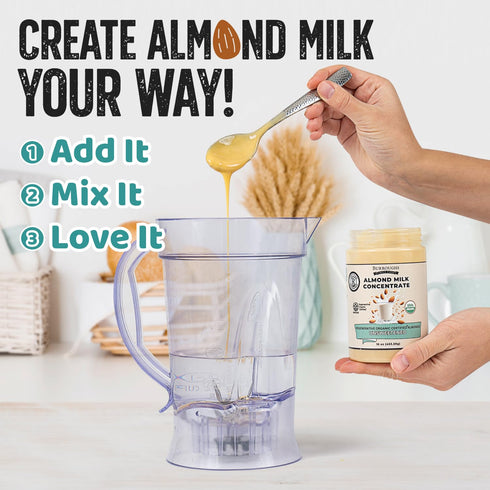 16 Oz 28 Burroughs Family Farms USDA Organic Almond Milk Concentrate, First Regenerative Organic Certified Farm