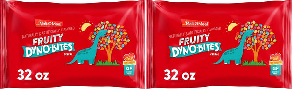 Malt-O-Meal Fruity Dyno Bites Gluten Free Kids Breakfast Cereal, Family Size Bulk