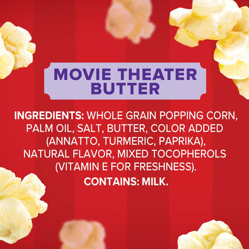 3g 19.74 Orville Redenbachers Microwave Popcorn, Movie Theater Butter Flavor, Fiber Per Serving, Ounce