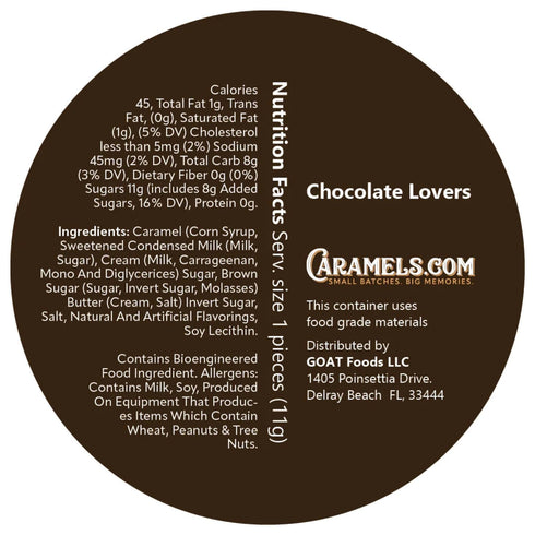 Pack Caramels.com | Chocolate Caramels Brownie and Creamy Peanut Butter | Soft Caramel | Duo | Individually Wrapped |