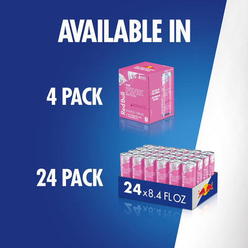 80mg 8.4 Oz, Pack 24 Red Bull Wild Berries, Pink Edition, with Caffeine plus Taurine & B Vitamins, Fl of Cans