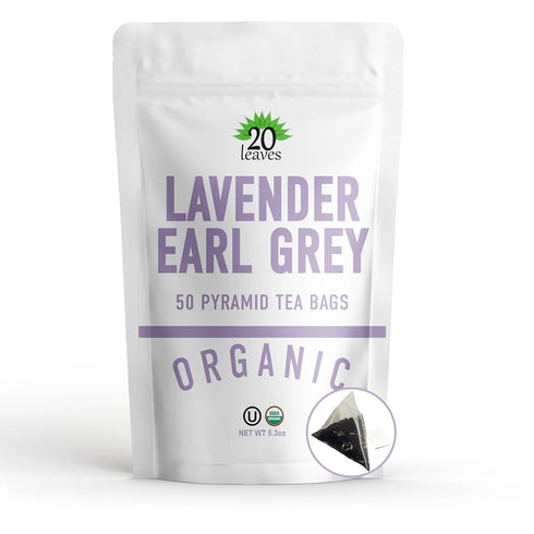 Lavender Earl Grey Black Tea - 100% Certified Organic - 50 Pyramid