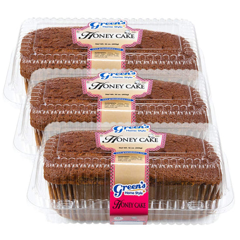 Green's Bakery Traditional Honey Cake Dessert Gift Pack, 3 Pack, Traditional Jewish