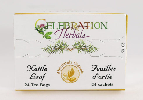 Celebration Herbals Organic Nettle Leaf Tea, Caffeine Free, Feuilles D'ortie - 24 Herbal Tea Bags