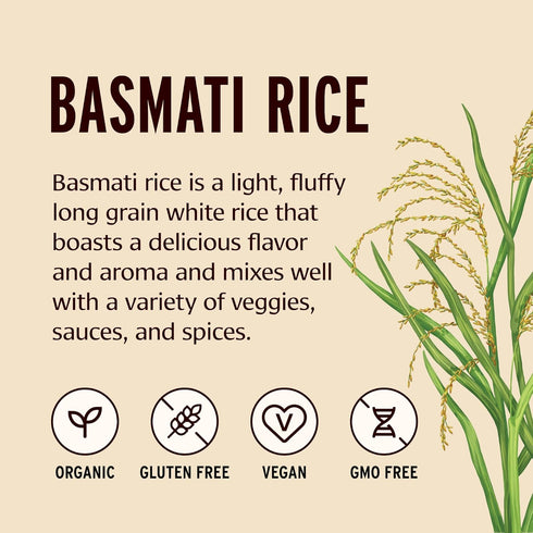 5 lbs Banyan Botanicals White Basmati Rice Organic & Pure Basmati Rice for Cooking Healthy Meals and Making Kitchari