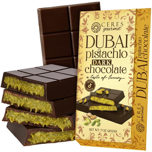 7oz Dark Chocolate Dubai Crispy Knafeh Pistachio Bar | Kunafa Chocolate Delight | Crunchy Bar with Rich Pistachio