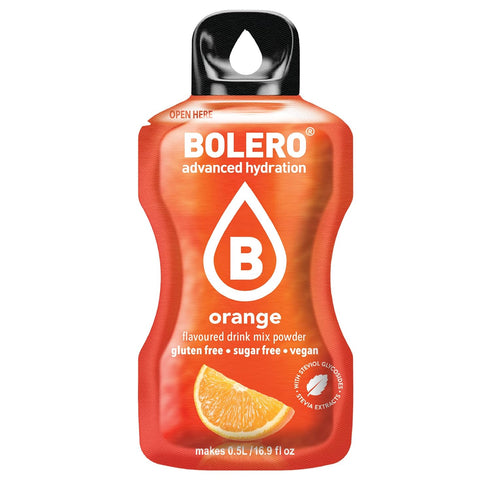 Bolero Sugar Free Drink Mix Packets, Orange Fruit Flavors, 36 Small Sachets for On-The-Go