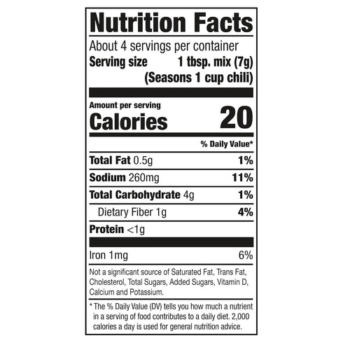 1 oz (Pack 12) French's Mild Chili Seasoning Mix