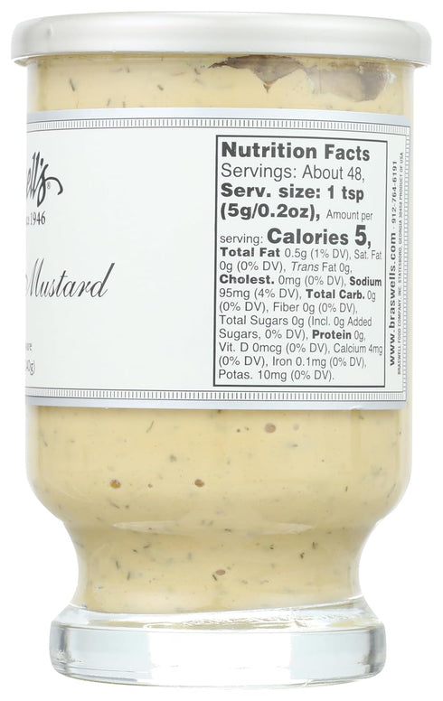 8.5 Braswells Dill Pickle Mustard ounce jar