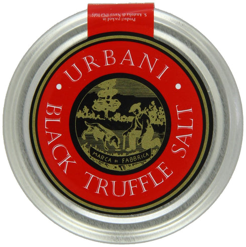 Urbani Truffles Black Truffle Salt, 3.5 Oz Gourmet Seasoning with Real Truffles