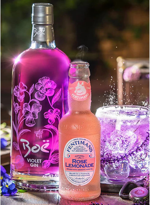 9.3 oz Fentimans Botanically Brewed Classic Rose Lemonade Sparkling Soda, fl Bottles Premium Craft Soda/Mixer