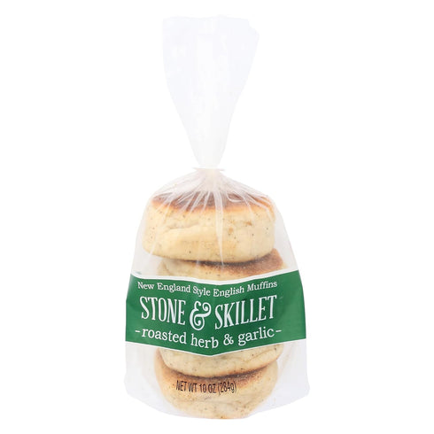STONE & SKILLET Garlic Herb English Muffin, 12 OZ