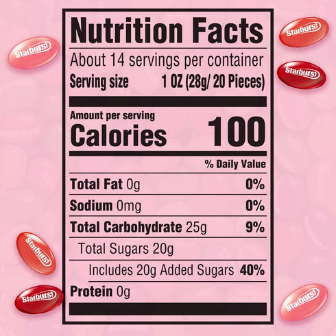 Starburst 14oz, 12/CS Red Fruit-Flavored Jelly Beans Easter Candy, Jellybeans for Easter Basket Stuffers, Eggs