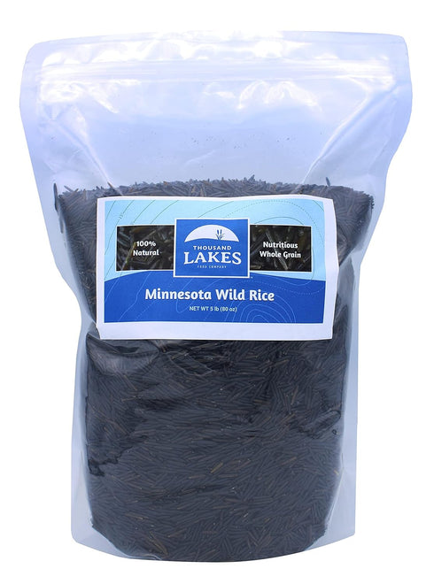 5 100% Thousand Lakes Minnesota Grown Wild Rice - Bulk - pounds | All Natural