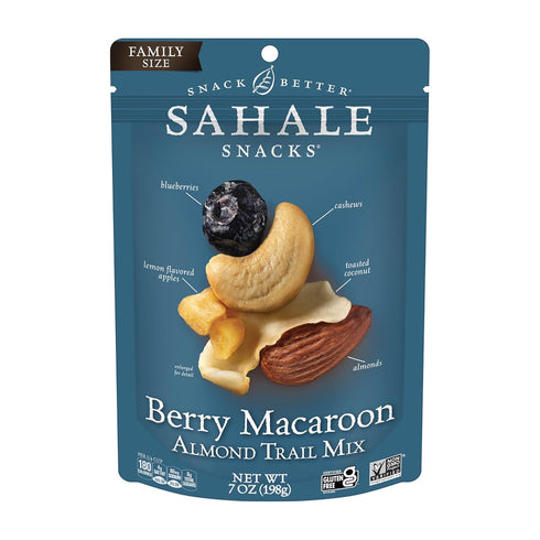Sahale Snacks Berry Macaroon Almond Trail Mix, 7 oz Pouches - Non-GMO, Kosher, Gluten-Free Snacks