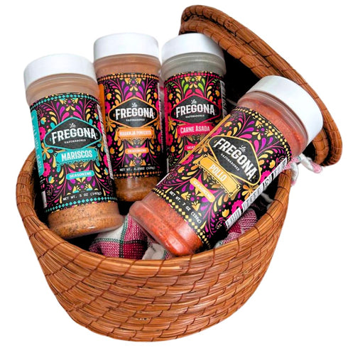 LA FREGONA Seasoning Pack de 1 (4-Pack, Carne Asada | Sea Food | Orange