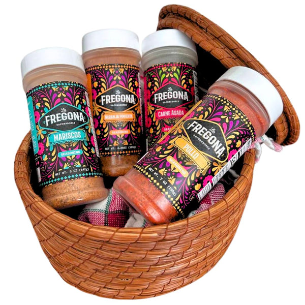 LA FREGONA Seasoning Pack de 1 (4-Pack, Carne Asada | Sea Food | Orange